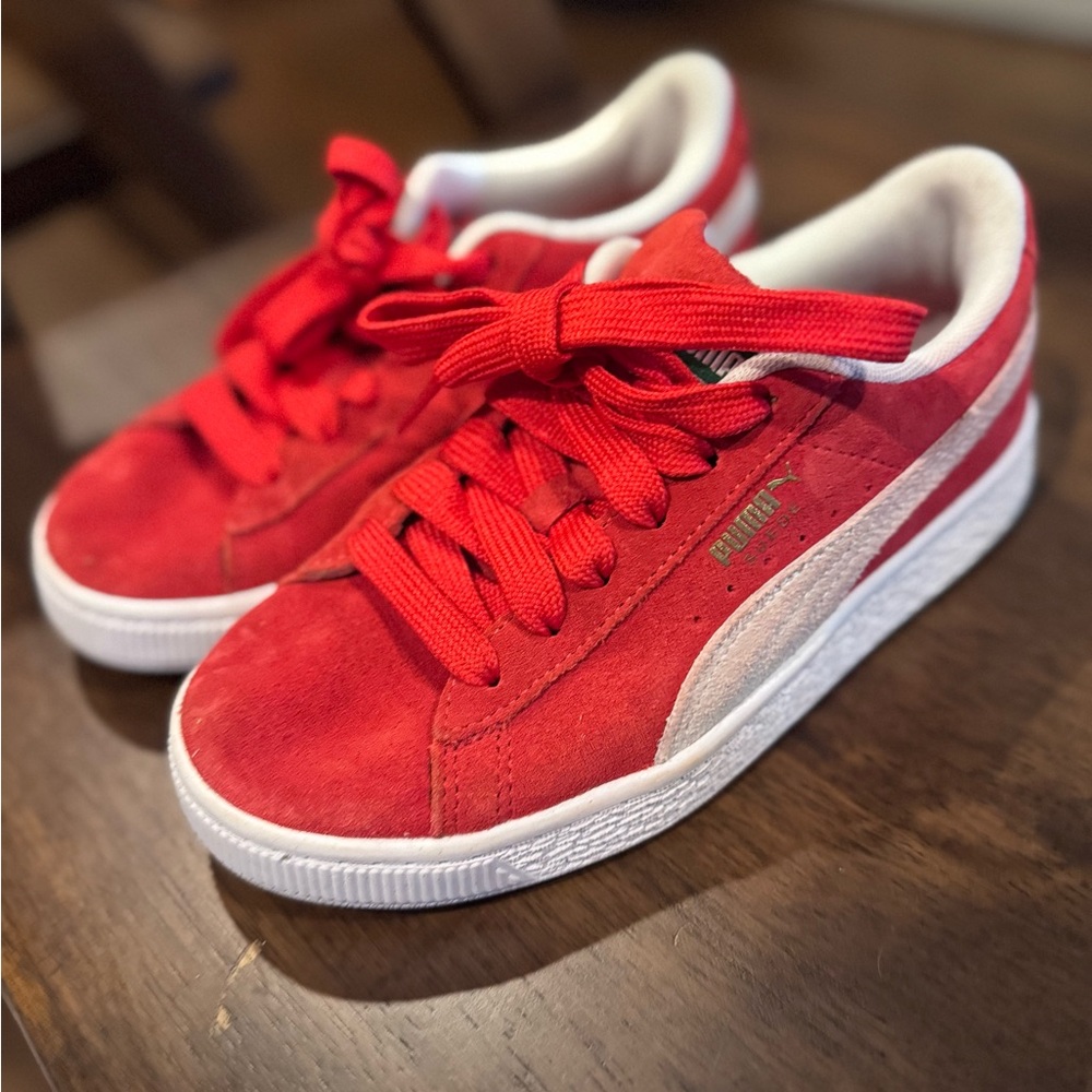 Puma Kids Sneakers - Red with White Accents- 3C